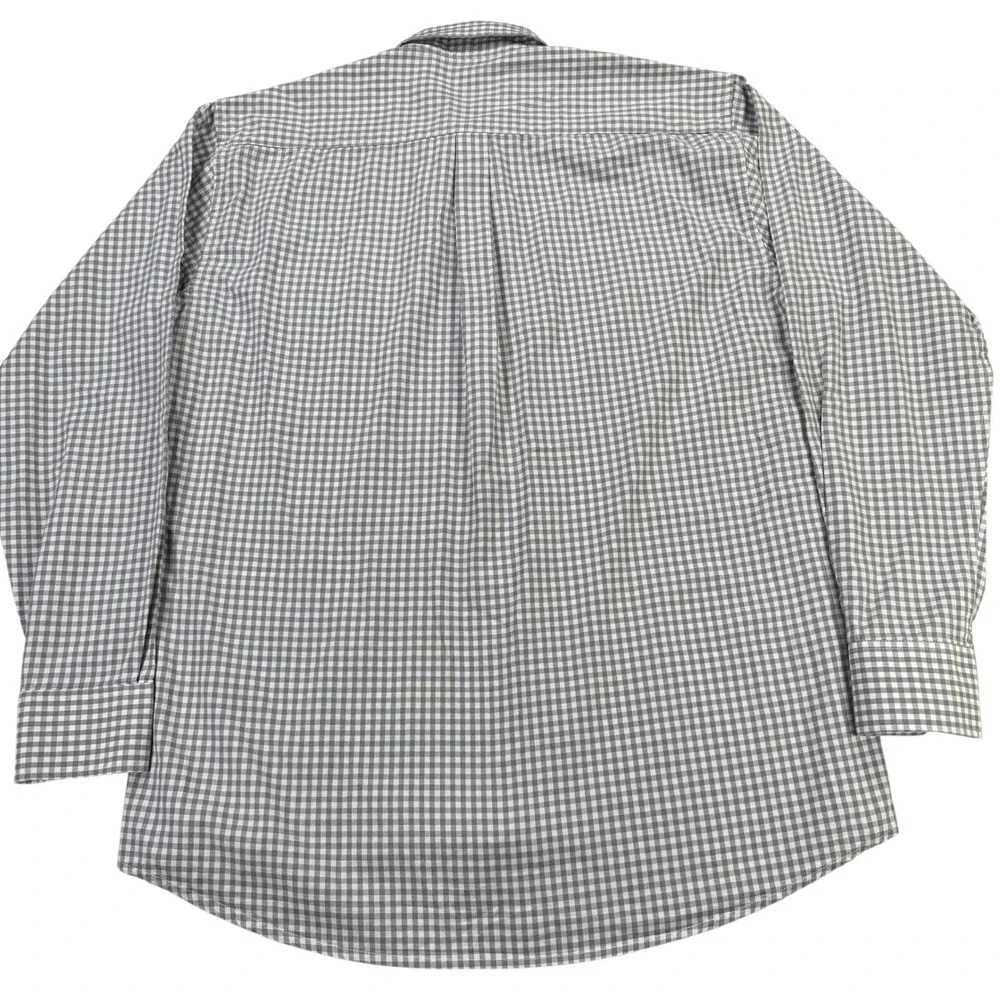 Polo Ralph Lauren Button Down Mens XXL Grey Excellent Gingham Custom Fit Shirt‎